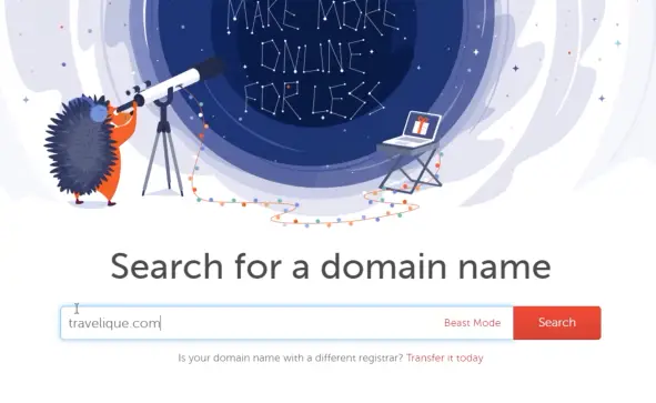 Search For A Domain Name On Namecheap